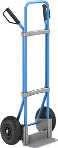 EUROKRAFT, EUROKRAFT Sackkarre GO, blau Schaufel-BxT 280 x 140 mm, verzinkt Luftbereifung, eurokraft pro Sackkarre, blau, Schaufel-BxT 280 x 140 mm, verzinkt, Luftbereifung, ab 5 Stk