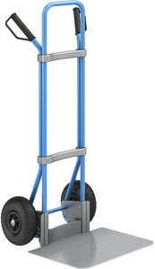 EUROKRAFT, EUROKRAFT Sackkarre GO, blau Schaufel-BxT 450 x 500 mm, verzinkt Luftbereifung, ab 5 Stk, eurokraft pro Sackkarre, blau, Schaufel-BxT 450 x 500 mm, verzinkt, Luftbereifung, ab 5 Stk