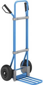 EUROKRAFT, EUROKRAFT Sackkarre GO, blau Paketschaufel-BxT 430 x 250 mm, blau Luftbereifung, ab 2 Stk, eurokraft pro Sackkarre, blau, Paketschaufel-BxT 430 x 250 mm, blau, Luftbereifung, ab 5 Stk