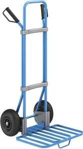 EUROKRAFT, EUROKRAFT Sackkarre GO, blau Paketschaufel-BxT 430 x 450 mm, blau, mit Griff Luftbereifung, ab 2 Stk, eurokraft pro Sackkarre, blau, Paketschaufel-BxT 430 x 450 mm, blau, mit Griff, Luftbereifung, ab 5 Stk