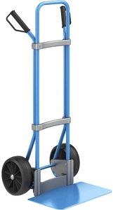 EUROKRAFT, EUROKRAFT Sackkarre GO, blau Schaufel-BxT 450 x 350 mm, blau Vollgummibereifung, eurokraft pro Sackkarre, blau, Schaufel-BxT 450 x 350 mm, blau, Vollgummibereifung, ab 5 Stk