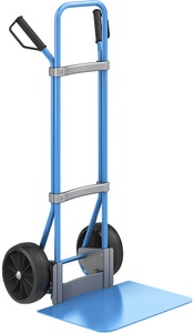 EUROKRAFT, EUROKRAFT Sackkarre GO, blau Schaufel-BxT 450 x 500 mm, blau Vollgummibereifung, eurokraft pro Sackkarre, blau, Schaufel-BxT 450 x 500 mm, blau, Vollgummibereifung, ab 5 Stk