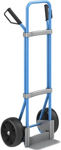 EUROKRAFT, EUROKRAFT Sackkarre GO, blau Schaufel-BxT 280 x 140 mm, verzinkt Vollgummibereifung, ab 5 Stk, eurokraft pro Sackkarre, blau, Schaufel-BxT 280 x 140 mm, verzinkt, Vollgummibereifung, ab 5 Stk