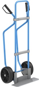 EUROKRAFT, EUROKRAFT Sackkarre mit Kufen, blau Schaufel-BxT 450 x 160 mm, verzinkt Vollgummibereifung, ab 5 Stk, eurokraft pro Sackkarre mit Kufen, blau, Schaufel-BxT 450 x 160 mm, verzinkt, Vollgummibereifung, ab 5 Stk