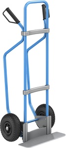 EUROKRAFT, EUROKRAFT Sackkarre mit Kufen, blau Schaufel-BxT 450 x 160 mm, verzinkt Luftbereifung, eurokraft pro Sackkarre mit Kufen, blau, Schaufel-BxT 450 x 160 mm, verzinkt, Luftbereifung, ab 5 Stk