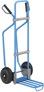EUROKRAFT, EUROKRAFT Sackkarre mit Kufen, blau Paketschaufel BxT 430 x 250 mm, blau, mit Griff Luftbereifung, eurokraft pro Sackkarre mit Kufen, blau, Paketschaufel BxT 430 x 250 mm, blau, mit Griff, Luftbereifung, ab 5 Stk