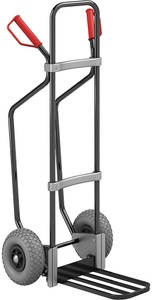 EUROKRAFT, EUROKRAFT Sackkarre GO mit Kufen, schwarz Paketschaufel-BxT 430 x 250 mm, schwarz PU-Bereifung, ab 5 Stk, eurokraft pro Sackkarre mit Kufen, schwarz, Paketschaufel-BxT 430 x 250 mm, schwarz, PU-Bereifung, ab 5 Stk