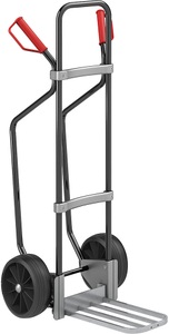 EUROKRAFT, EUROKRAFT Sackkarre GO mit Kufen, schwarz Paketschaufel-BxT 430 x 250 mm, verzinkt Vollgummibereifung, eurokraft pro Sackkarre mit Kufen, schwarz, Paketschaufel-BxT 430 x 250 mm, verzinkt, Vollgummibereifung, ab 5 Stk