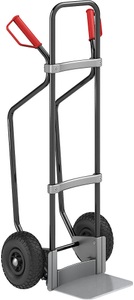 EUROKRAFT, EUROKRAFT Sackkarre GO mit Kufen, schwarz Schaufel-BxT 280 x 250 mm, verzinkt Luftbereifung, eurokraft pro Sackkarre mit Kufen, schwarz, Schaufel-BxT 280 x 250 mm, verzinkt, Luftbereifung, ab 5 Stk