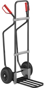 EUROKRAFT, EUROKRAFT Sackkarre GO mit Kufen, schwarz Paketschaufel-BxT 430 x 250 mm, schwarz Luftbereifung, ab 5 Stk, eurokraft pro Sackkarre mit Kufen, schwarz, Paketschaufel-BxT 430 x 250 mm, schwarz, Luftbereifung, ab 5 Stk