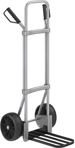 EUROKRAFT, EUROKRAFT Stahl-Sackkarre, verzinkt Paketschaufel-BxT 430 x 250 mm, schwarz Vollgummibereifung, eurokraft pro Sackkarre, verzinkt, Paketschaufel-BxT 430 x 250 mm, schwarz, Vollgummibereifung, ab 5 Stk