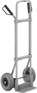 EUROKRAFT, EUROKRAFT Stahl-Sackkarre, verzinkt Schaufel-BxT 280 x 140 mm, verzinkt PU-Bereifung, eurokraft pro Sackkarre, verzinkt, Schaufel-BxT 280 x 140 mm, verzinkt, PU-Bereifung, ab 5 Stk
