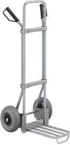 EUROKRAFT, EUROKRAFT Stahl-Sackkarre, verzinkt Paketschaufel-BxT 430 x 250 mm, verzinkt, mit Griff PU-Bereifung, eurokraft pro Sackkarre, verzinkt, Paketschaufel-BxT 430 x 250 mm, verzinkt, mit Griff, PU-Bereifung, ab 5 Stk