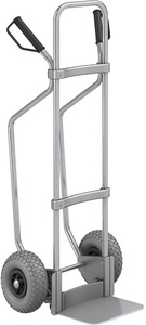 EUROKRAFT, EUROKRAFT Sackkarre GO mit Kufen, verzinkt Schaufel-BxT 280 x 250 mm, verzinkt PU-Bereifung, ab 2 Stk, eurokraft pro Sackkarre mit Kufen, verzinkt, Schaufel-BxT 280 x 250 mm, verzinkt, PU-Bereifung, ab 5 Stk