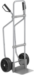 EUROKRAFT, EUROKRAFT Sackkarre GO mit Kufen, verzinkt Schaufel-BxT 280 x 250 mm, Alu Vollgummibereifung, 