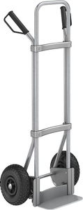 EUROKRAFT, EUROKRAFT Stahl-Sackkarre, verzinkt Schaufel-BxT 280 x 140 mm, verzinkt Luftbereifung, eurokraft pro Sackkarre, verzinkt, Schaufel-BxT 280 x 140 mm, verzinkt, Luftbereifung, ab 5 Stk