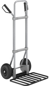 EUROKRAFT, EUROKRAFT Stahl-Sackkarre, verzinkt Paketschaufel-BxT 430 x 450 mm, schwarz Luftbereifung, ab 5 Stk, eurokraft pro Sackkarre, verzinkt, Paketschaufel-BxT 430 x 450 mm, schwarz, Luftbereifung, ab 5 Stk