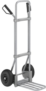 EUROKRAFT, EUROKRAFT Stahl-Sackkarre, verzinkt Paketschaufel-BxT 430 x 250 mm, verzinkt Luftbereifung, eurokraft pro Sackkarre, verzinkt, Paketschaufel-BxT 430 x 250 mm, verzinkt, Luftbereifung, ab 5 Stk