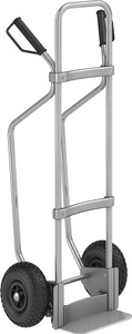 EUROKRAFT, EUROKRAFT Sackkarre GO mit Kufen, verzinkt Schaufel-BxT 280 x 140 mm, verzinkt Luftbereifung, eurokraft pro Sackkarre mit Kufen, verzinkt, Schaufel-BxT 280 x 140 mm, verzinkt, Luftbereifung, ab 5 Stk
