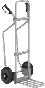 EUROKRAFT, EUROKRAFT Sackkarre GO mit Kufen, verzinkt Paketschaufel-BxT 430 x 250 mm, verzinkt Luftbereifung, ab 2 Stk, eurokraft pro Sackkarre mit Kufen, verzinkt, Paketschaufel-BxT 430 x 250 mm, verzinkt, Luftbereifung, ab 5 Stk