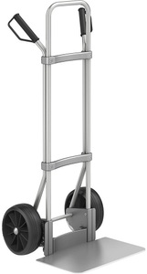 EUROKRAFT, EUROKRAFT Aluminium-Sackkarre GO Schaufel-BxT 450 x 350 mm, Alu PU-Bereifung, eurokraft pro Aluminium-Sackkarre, Schaufel-BxT 450 x 350 mm, Alu, PU-Bereifung, ab 5 Stk