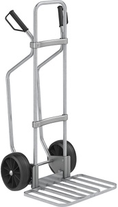 EUROKRAFT, EUROKRAFT Sackkarre GO mit Kufen, verzinkt Paketschaufel-BxT 430 x 450 mm, verzinkt Vollgummibereifung, eurokraft pro Sackkarre mit Kufen, verzinkt, Paketschaufel-BxT 430 x 450 mm, verzinkt, Vollgummibereifung, ab 5 Stk