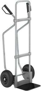 EUROKRAFT, EUROKRAFT Sackkarre GO mit Kufen, verzinkt Schaufel-BxT 280 x 250 mm, schwarz Luftbereifung, ab 2 Stk, eurokraft pro Sackkarre mit Kufen, verzinkt, Schaufel-BxT 280 x 250 mm, schwarz, Luftbereifung, ab 5 Stk
