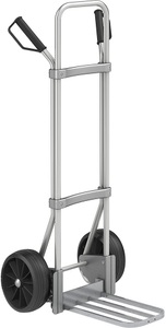 EUROKRAFT, EUROKRAFT Aluminium-Sackkarre GO Paketschaufel-BxT 430 x 250 mm, verzinkt Vollgummibereifung, ab 5 Stk, 