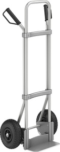 EUROKRAFT, EUROKRAFT Aluminium-Sackkarre GO Schaufel-BxT 280 x 140 mm, Alu Luftbereifung, ab 5 Stk, eurokraft pro Aluminium-Sackkarre, Schaufel-BxT 280 x 140 mm, Alu, Luftbereifung, ab 5 Stk
