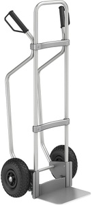 EUROKRAFT, EUROKRAFT Aluminium-Sackkarre GO mit Kufen Schaufel-BxT 280 x 250 mm, Alu Luftbereifung, ab 2 Stk, eurokraft pro Aluminium-Sackkarre mit Kufen, Schaufel-BxT 280 x 250 mm, Alu, Luftbereifung, ab 5 Stk
