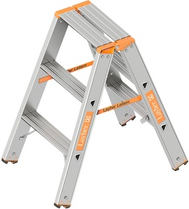 undefined, Stufen-Stehleiter beidseitig begehbar 2 x 3 Stufen, Layher Stufen-Stehleiter, beidseitig begehbar, 2 x 3 Stufen