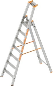 undefined, Stufen-Stehleiter einseitig begehbar 7 Stufen inkl. Plattform, Layher Stufen-Stehleiter, einseitig begehbar, 7 Stufen inkl. Plattform