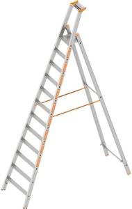 undefined, Stufen-Stehleiter einseitig begehbar 12 Stufen inkl. Plattform, Layher Stufen-Stehleiter, einseitig begehbar, 12 Stufen inkl. Plattform