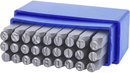 KS Tools, KS Tools Buchstaben-Prägestempel-Satz 27 Teile A - Z, KS Tools Buchstaben-Prägestempel-Satz, 27 Teile, A - Z