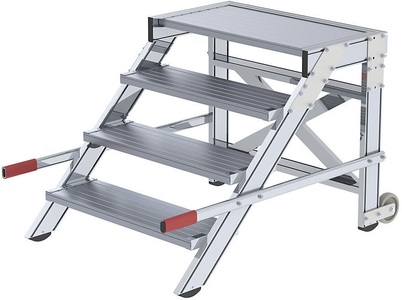 undefined, Treppenpodest Stufenbreite 800 mm, Tragfähigkeit 200 kg 4 Stufen, MUNK Treppenpodest, Stufenbreite 800 mm, Tragfähigkeit 200 kg, 4 Stufen