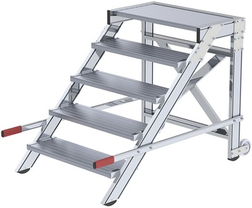 undefined, Treppenpodest Stufenbreite 800 mm, Tragfähigkeit 200 kg 5 Stufen, MUNK Treppenpodest, Stufenbreite 800 mm, Tragfähigkeit 200 kg, 5 Stufen