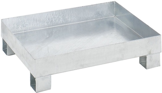 QUIPO, QUIPO Auffangwanne für 60 l LxBxH 800 x 900 x 220 mm, mit Zulassung feuerverzinkt, mit Gitterrost, eurokraft basic Auffangwanne für 60 l, LxBxH 800 x 900 x 220 mm, mit Zulassung, feuerverzinkt, mit Gitterrost