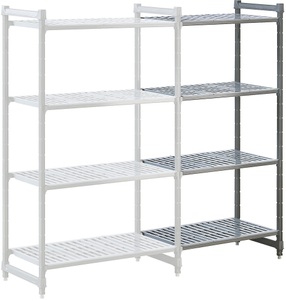 undefined, Kunststoff-Steckregalsystem Fachboden-BxT 835 x 540 mm Anbauregal, Breite 875 mm, Boden geschlitzt, Kunststoff-Steckregalsystem, Fachboden-BxT 835 x 540 mm, Anbauregal, Breite 875 mm, Boden geschlitzt