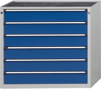 ANKE, ANKE Schubladenschrank ohne Platte Breite 1060 mm, Schubladentraglast 200 kg 6 Schubladen à 150 mm, Front enzianblau, ANKE Schubladenschrank ohne Platte, Breite 1060 mm, Schubladentraglast 200 kg, 6 Schubladen à 150 mm, Front enzianblau