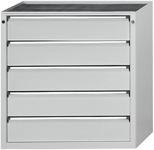 ANKE, ANKE Schubladenschrank BxT 910 x 675 mm, Schubladentraglast 200 kg 5 Schubladen, Höhe 980 mm, Front lichtgrau, ANKE Schubladenschrank, BxT 910 x 675 mm, Schubladentraglast 200 kg, 5 Schubladen, Höhe 980 mm, Front lichtgrau
