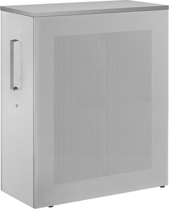 mauser, mauser Hochauszugschrank Thekenelement links stehend Höhe 1250 mm, lichtgrau, mauser Hochauszugschrank, Thekenelement links stehend, Höhe 1250 mm, lichtgrau