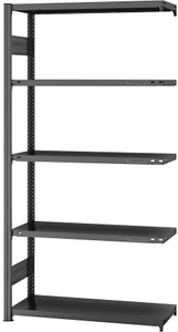 EUROKRAFT, EUROKRAFT System-Steckregal, verzinkt Bauart leicht, Regalhöhe 2000 mm Anbauregal, Breite x Tiefe 1000 x 400 mm, eurokraft pro System-Steckregal, verzinkt, Bauart leicht, Regalhöhe 2000 mm, Anbauregal, Breite x Tiefe 1000 x 400 mm