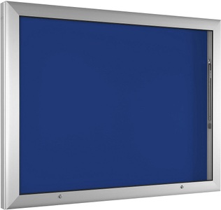 undefined, Schaukasten für 18 x DIN A4 enzianblau, Öffnung um 90° nach oben, Schaukasten, für 18 x DIN A4, enzianblau, Öffnung um 90° nach oben