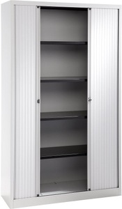 Bisley, BISLEY Euro-Rollladenschrank Breite 1200 mm, 4 Fachböden lichtgrau, BISLEY Euro-Rollladenschrank, Breite 1200 mm, 4 Fachböden, lichtgrau