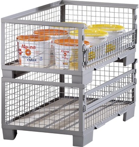 undefined, Gitterbox, mittelhohe Bauform 1 Längswand halb abklappbar ab 5 Stück, Gitterbox, mittelhohe Bauform, 1 Längswand halb abklappbar, ab 10 Stück
