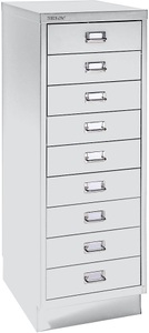Bisley, BISLEY MultiDrawer™ 39er Serie mit Sockel, DIN A3, 9 Schubladen lichtgrau, BISLEY MultiDrawer? 39er Serie, mit Sockel, DIN A3, 9 Schubladen, lichtgrau