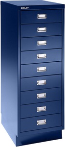 Bisley, BISLEY MultiDrawer™ 39er Serie mit Sockel, DIN A3, 9 Schubladen kobaltblau, BISLEY MultiDrawer? 39er Serie, mit Sockel, DIN A3, 9 Schubladen, oxfordblau