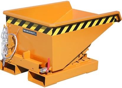 undefined, Mini-Kippbehälter für Späne Volumen 0,225 m³ orange RAL 2000, eurokraft pro Mini-Kippbehälter für Späne, Volumen 0,225 m³, orange RAL 2000