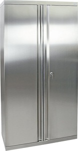 undefined, Edelstahl-Flügeltürschrank mit Stellschrauben, Vollblechtüren HxBxT 1800 x 900 x 400 mm, stumpf® Edelstahlschrank mit Stellschrauben im Boden, HxBxT 1.800 x 900 x 400 mm, 4 Fachböden