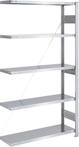 EUROKRAFT, EUROKRAFT Schwerlast-Steckregal, verzinkt Regalhöhe 2000 mm Anbauregal, BxT 1000 x 400 mm, eurokraft pro Schwerlast-Steckregal, verzinkt, Regalhöhe 2000 mm, Anbauregal, BxT 1000 x 400 mm